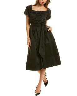 Elie Tahari Topaz Midi Dress Women Dresses