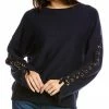 Elie Tahari Grommet Wool & Cashmere-Blend Sweater Women Sweaters & Knits