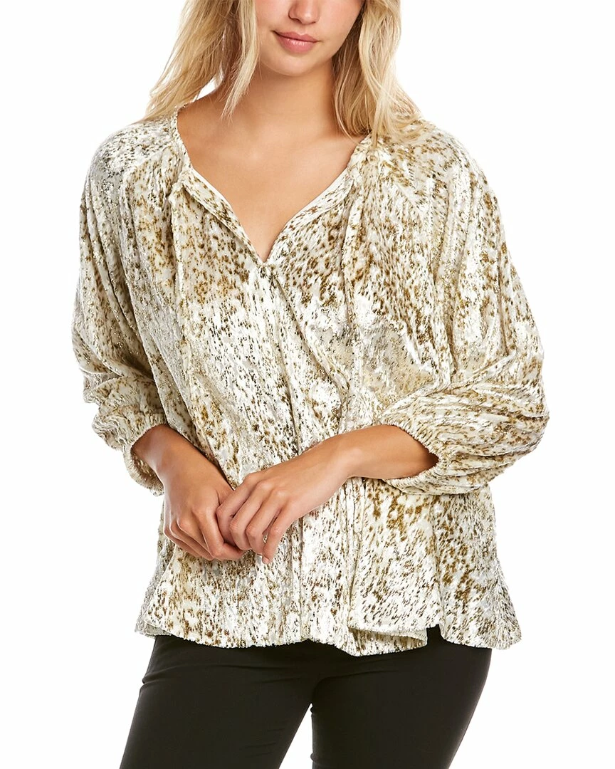 Elie Tahari Keyhole Blouse Women Tops
