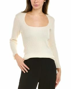 Elie Tahari Contour Neck Silk & Cashmere-Blend Sweater Women Sweaters & Knits