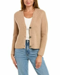 Elie Tahari Button Front Wool & Cashmere-Blend Cardigan Women Sweaters & Knits