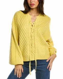 Elie Tahari Balloon Sleeve Wool-Blend Sweater Women Sweaters & Knits