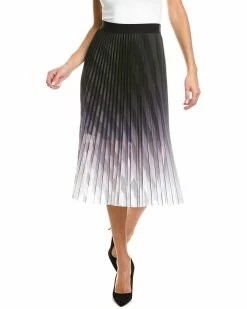 Elie Tahari Mesh Pleated Skirt Women Skirts