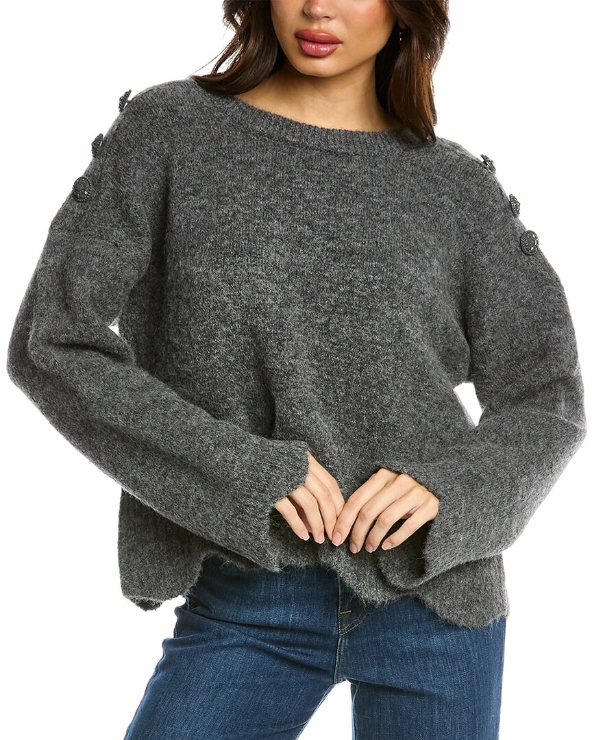 Elie Tahari Dropped-Shoulder Alpaca-Blend Sweater Women Sweaters & Knits