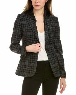 Elie Tahari Plaid Blazer Women Suits & Separates