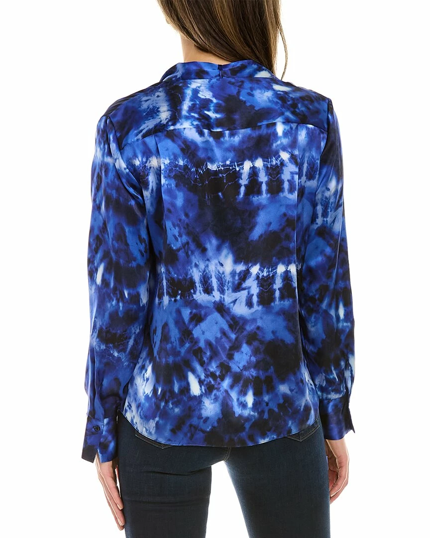 Elie Tahari Satin Print Silk Shirt Women Tops - Image 2