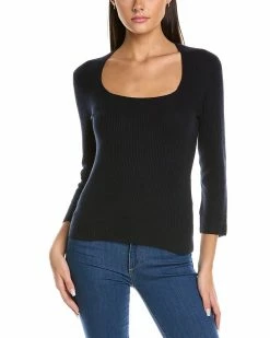 Elie Tahari Contour Neck Silk & Cashmere-Blend Sweater Women Sweaters & Knits