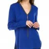 Elie Tahari Chain-Trim Silk Shirt Women Tops