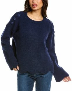 Elie Tahari Dropped-Shoulder Alpaca-Blend Sweater Women Sweaters & Knits