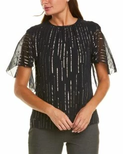Elie Tahari Evangeline Silk Blouse Women Tops