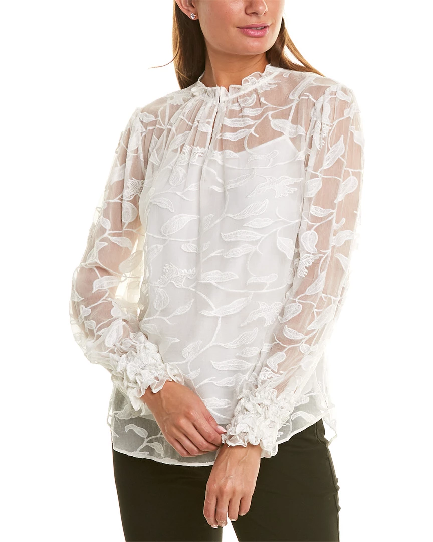 Elie Tahari Zeina Silk Top Women Tops