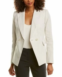 Elie Tahari Jezebel Linen-Blend Jacket Women Suits & Separates