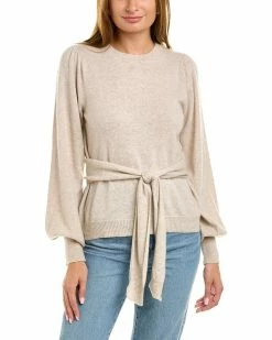 Elie Tahari Cashmere Tie Waist Sweater Women Sweaters & Knits