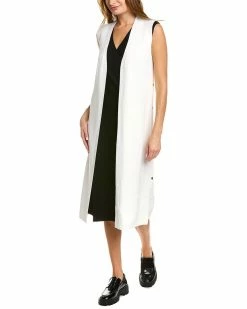 Elie Tahari Midi Length Vest Women Sweaters & Knits