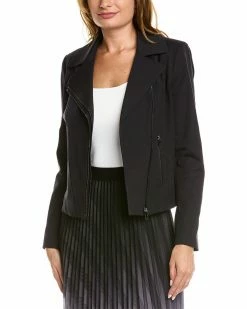 Elie Tahari Stretch Moto Jacket Women Suits & Separates