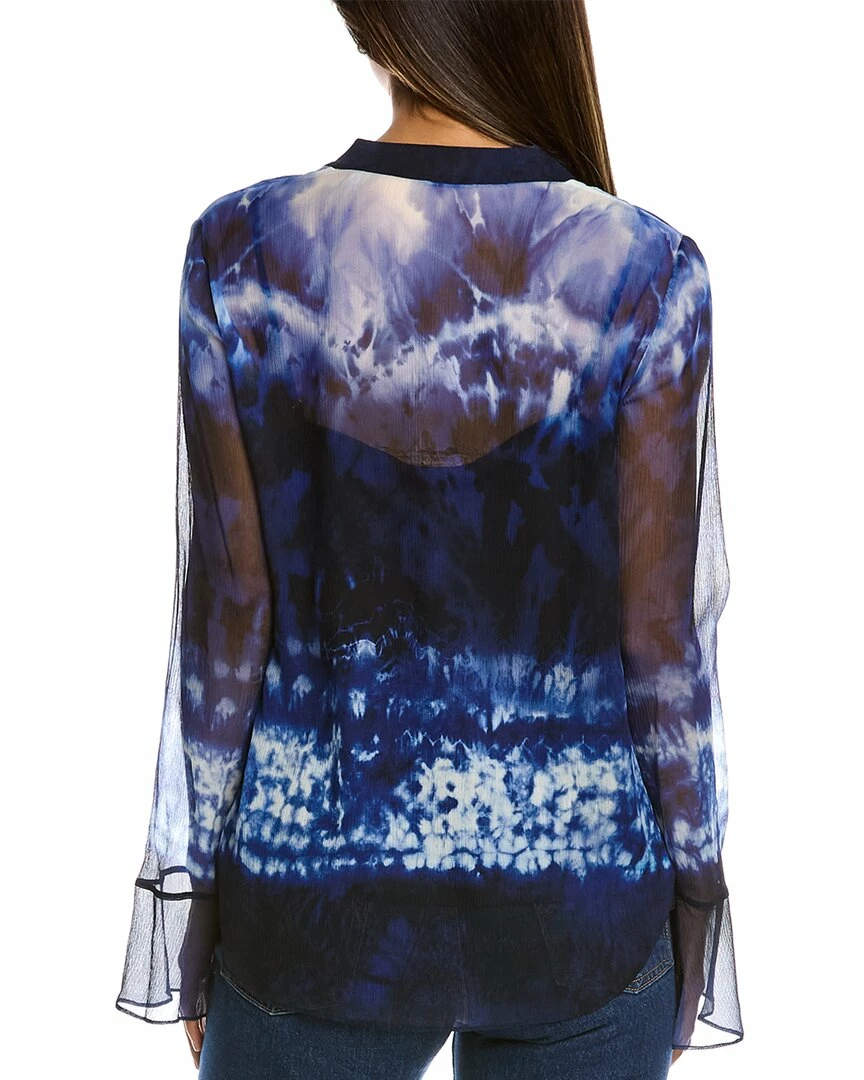 Elie Tahari Ruffle Silk Shirt Women Tops - Image 2