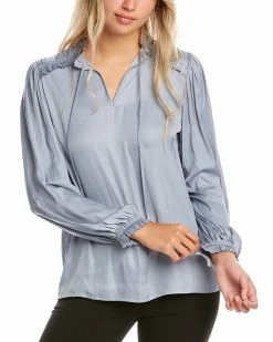 Elie Tahari Pleated Blouse Women Tops